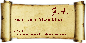 Feuermann Albertina névjegykártya